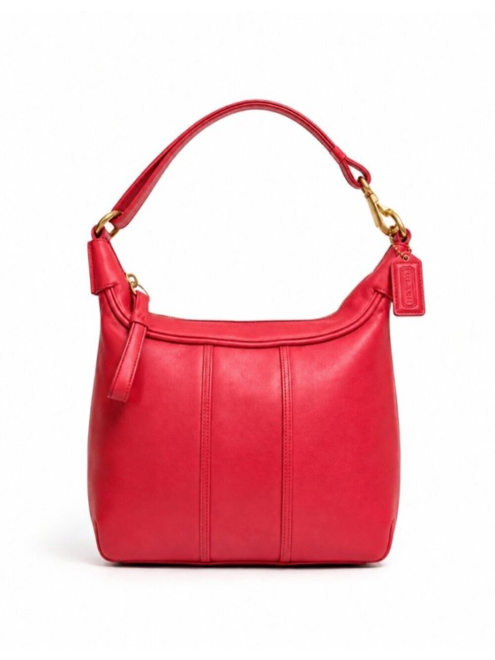 NWT Coach Amanda Hobo Bag Cardinal Red Glove Tanned Leather Brass Vintage 6950